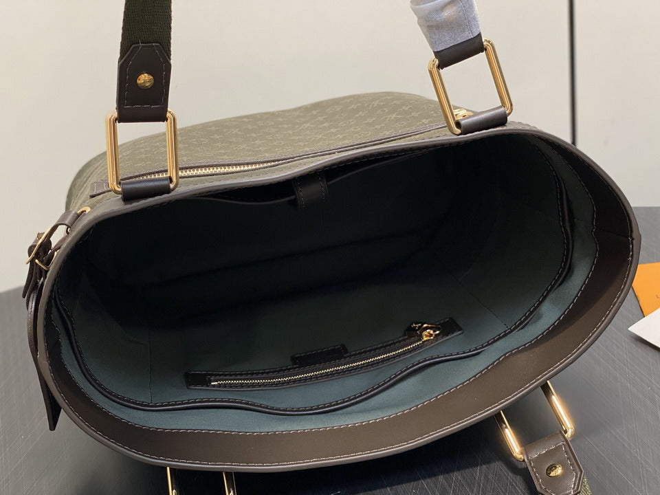 Louis Vuitton Dark Olive Monogram Tote Bag